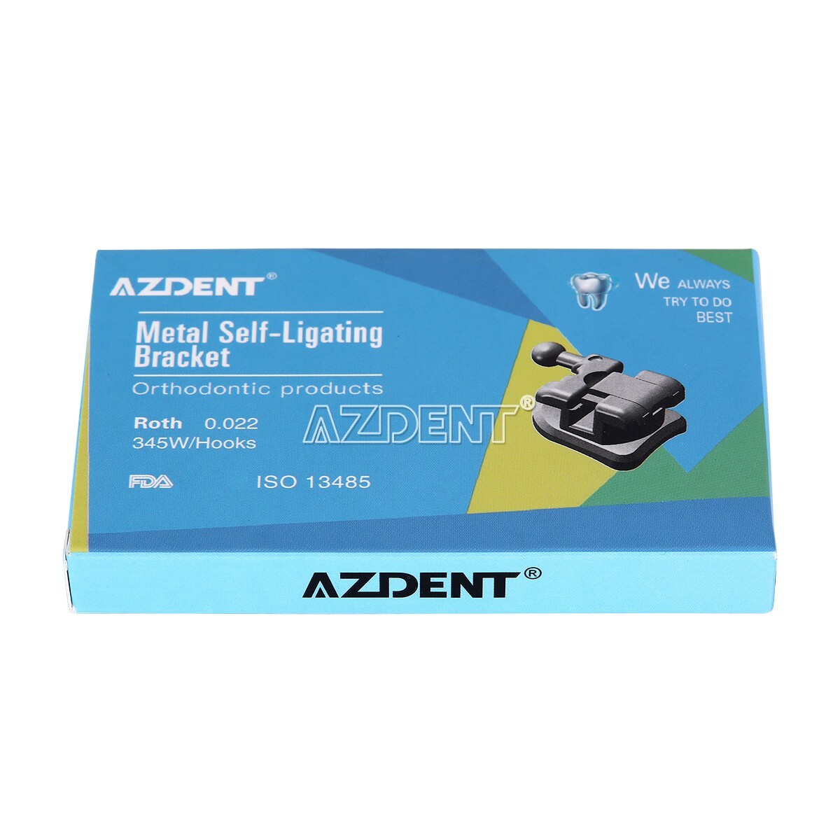 10X AZDENT Dental Orthodontic Self-Ligating Braces Brackets Roth.022 Hooks 3-4-5
