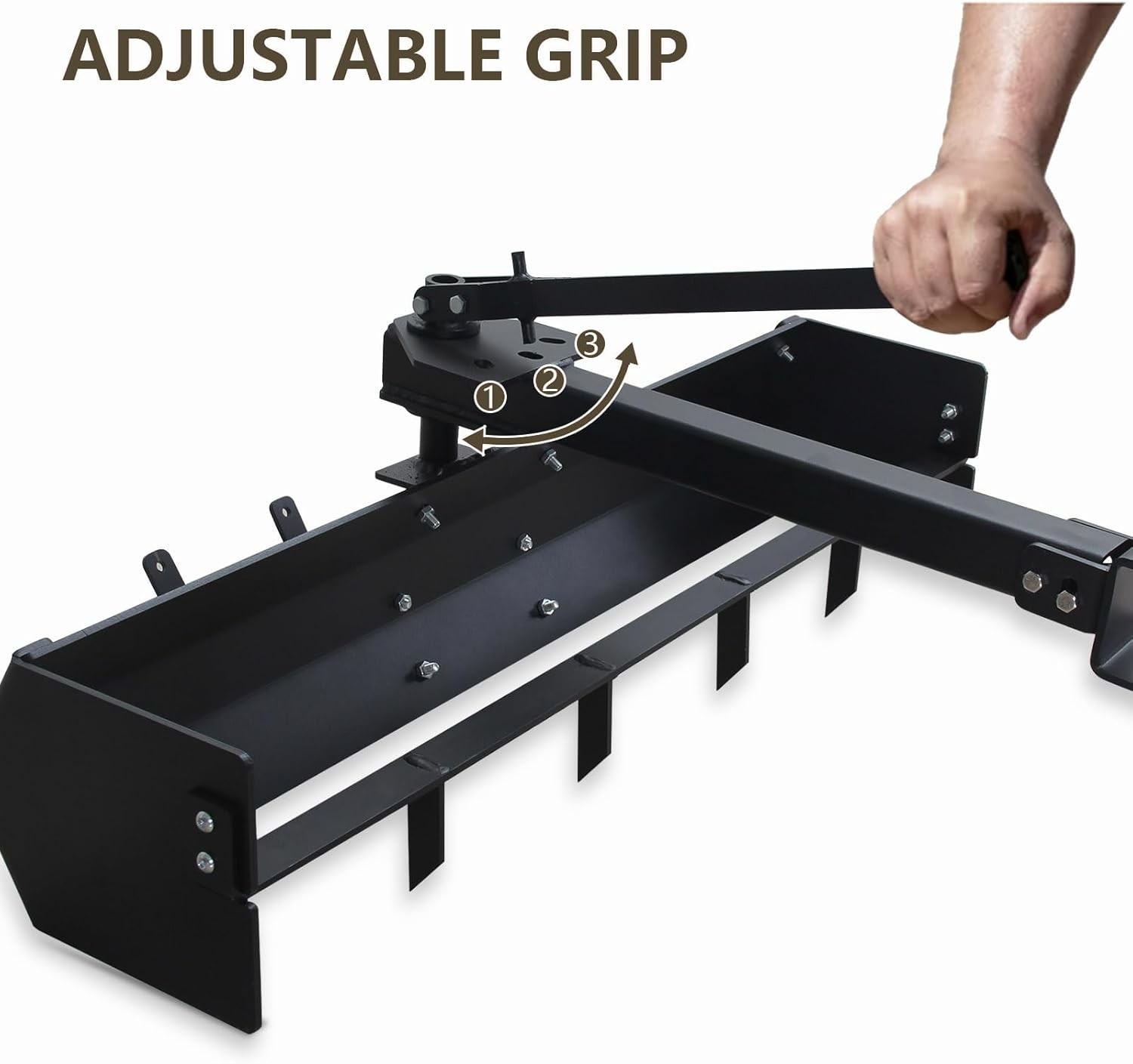 42″ Heavy Duty Tow-Behind Box Scraper, Tractor Grader Blade Attachment for ATV