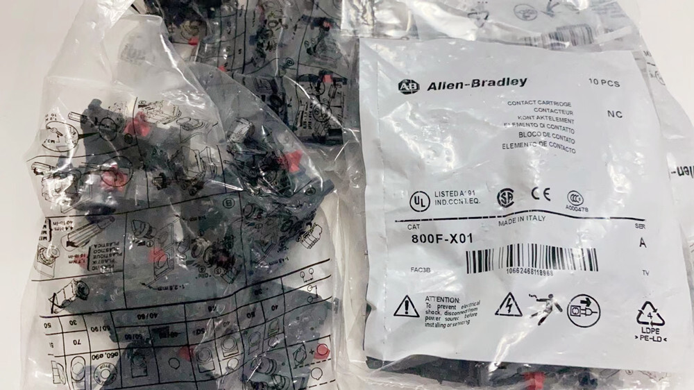New Factory Sealed Allen-Bradley 800F-X01 contact block 800FX01 (Pack of 10pcs)