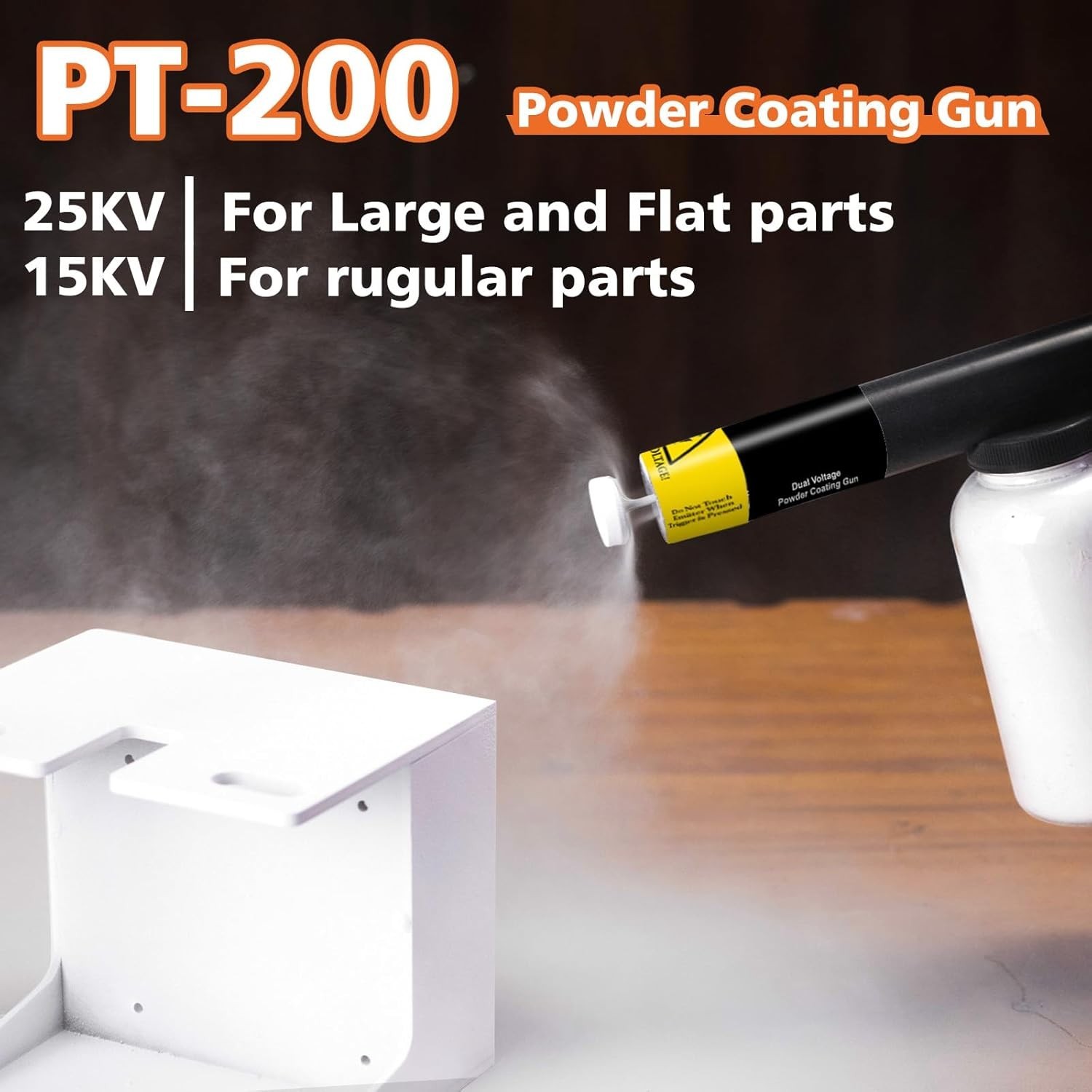 Powder Coating Gun System for Metal, Hotcoat Powder Coating Kit, Dual Voltage 15