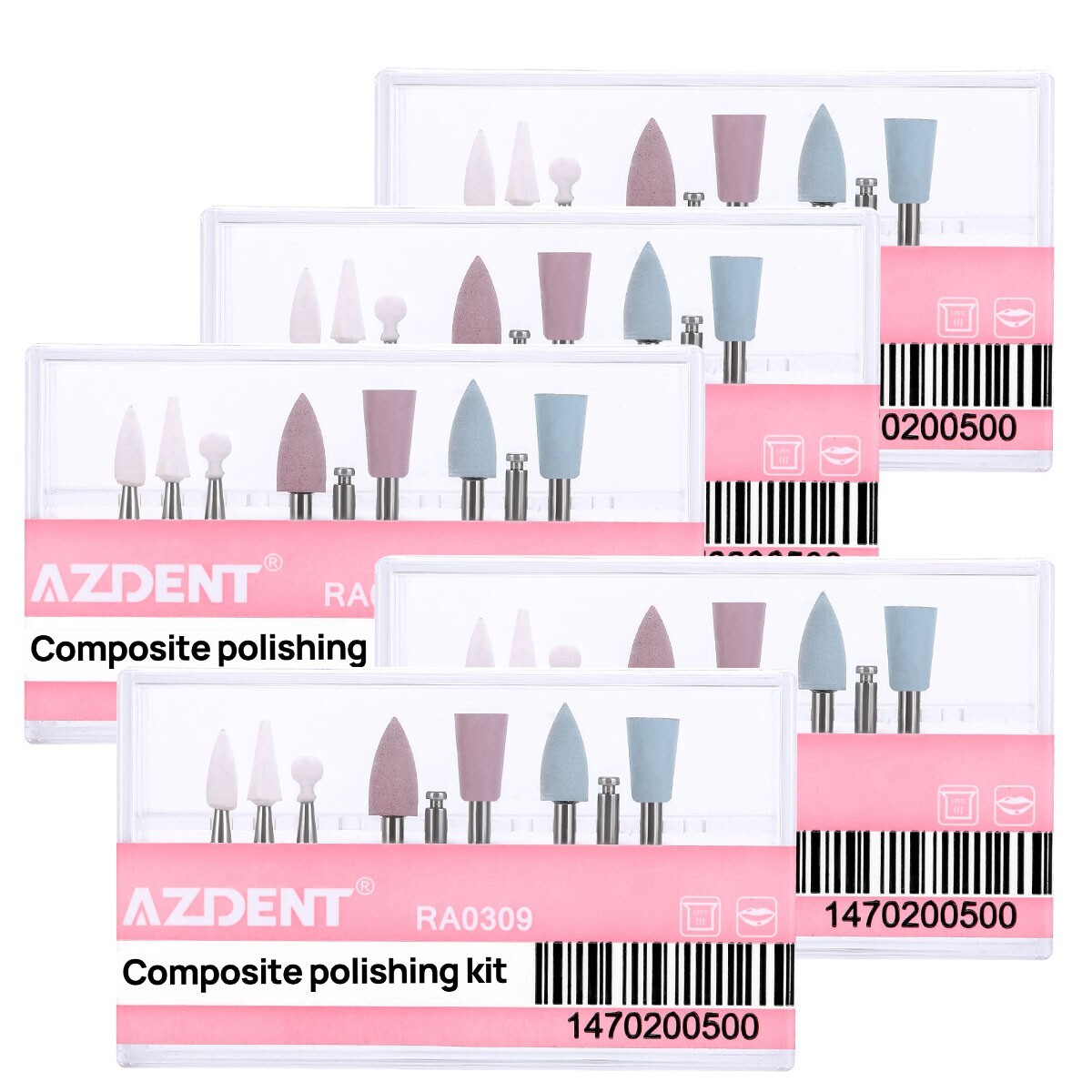 Dental Composite Diamond Burs Polishing Cups RA 0309 Kit for Low Speed Handpiece