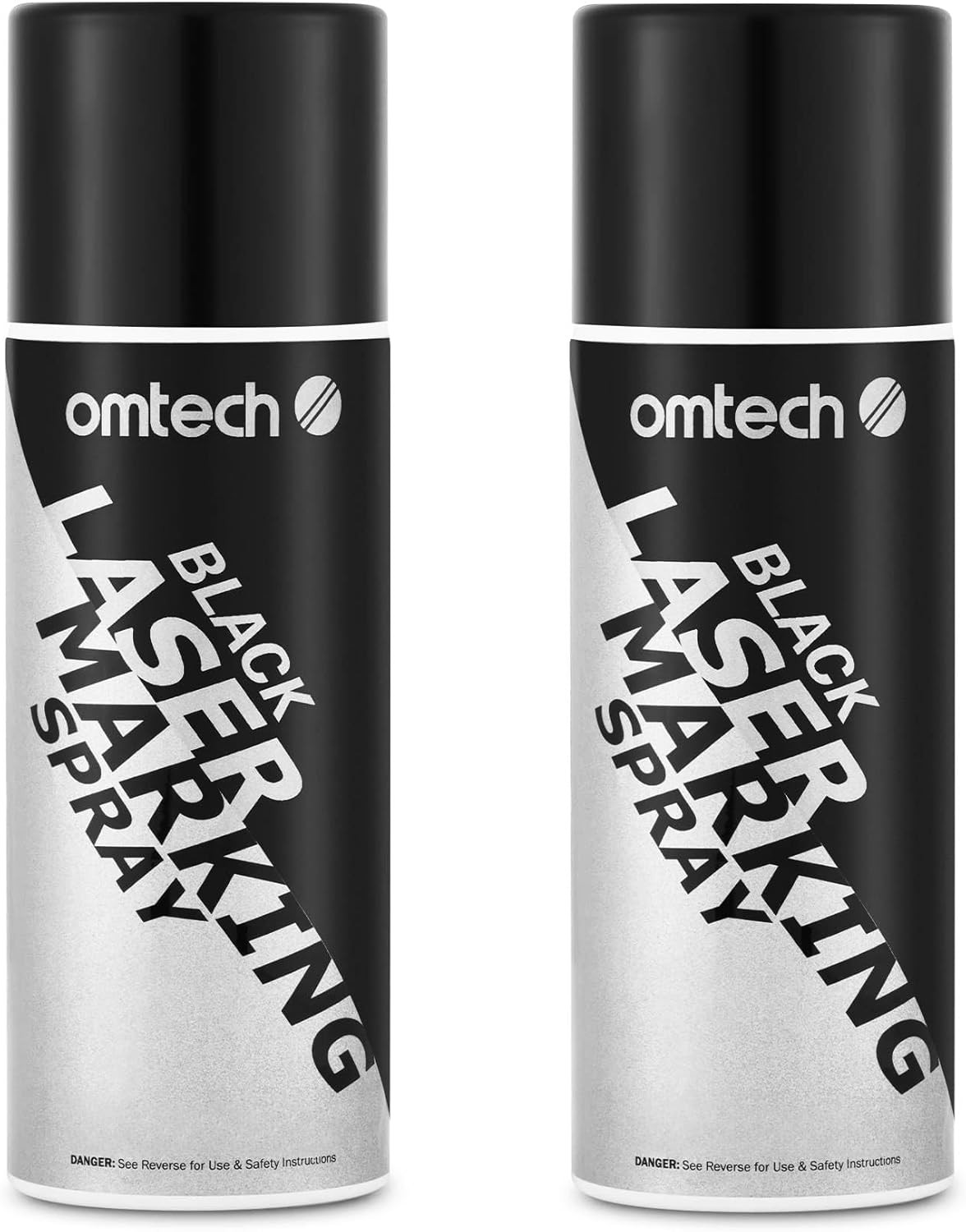 2Pcs OMTech Laser Inks Black Metal Laser Spray For CO2 Fiber YAG Metals Marking