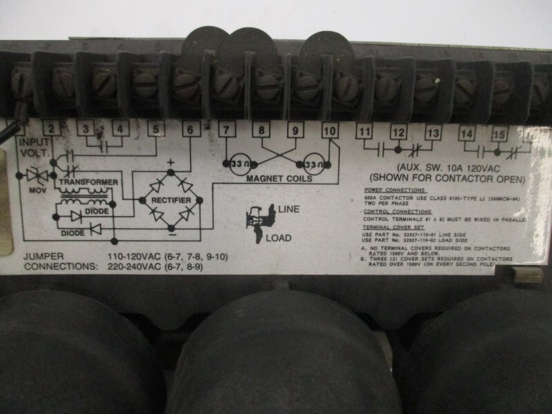 SQUARE D 8105J-160 52927-121 SER. A 1500V 600A (AS PICTURED) NSNP