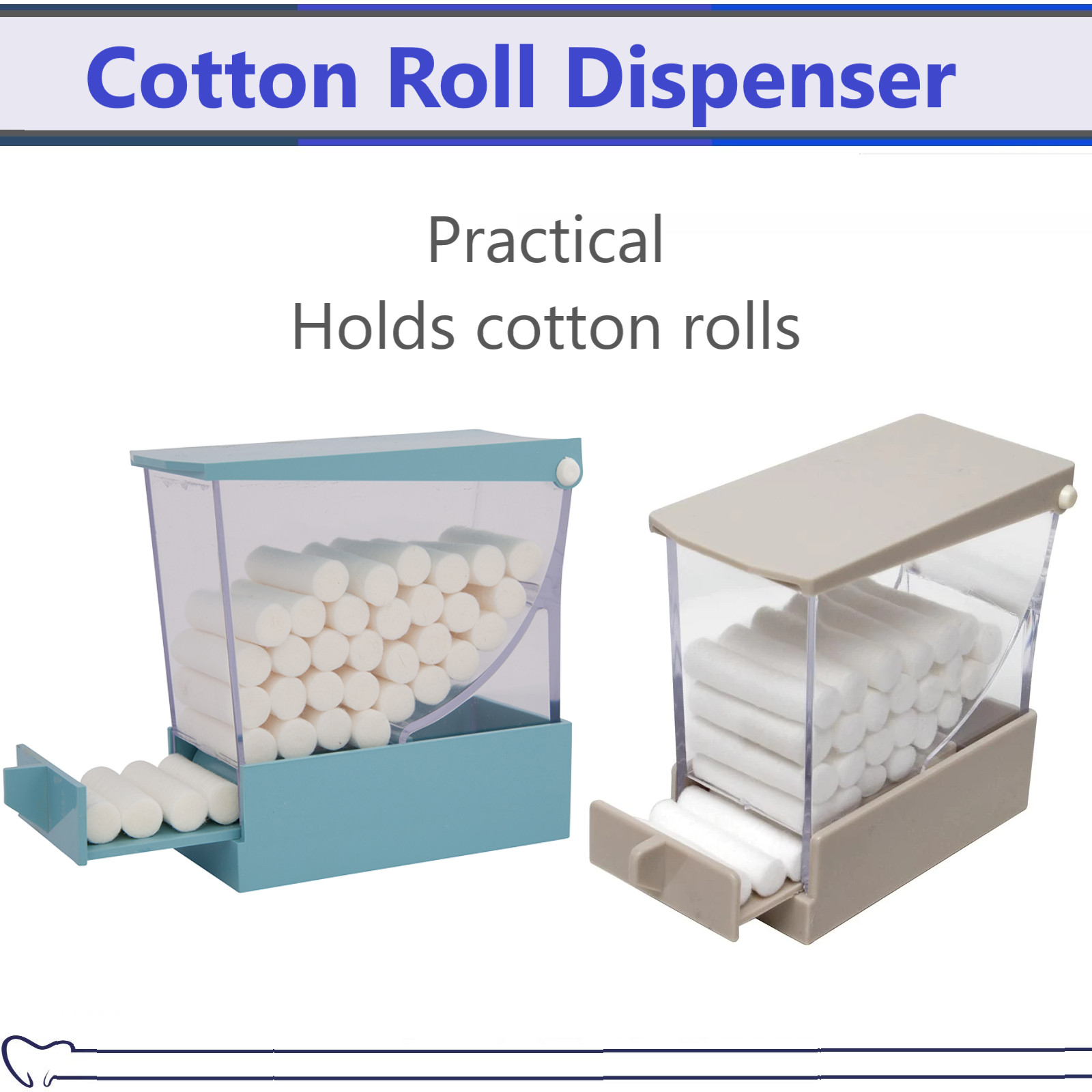 Dental Cotton Roll Holder Dental Microbrush Dispenser 2×2 Gauze Sponge Holder