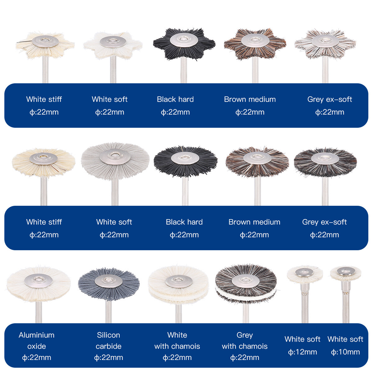 Dental Polishing Kit Diamond Rubber Polisher Composite Resin Base For Handpiece