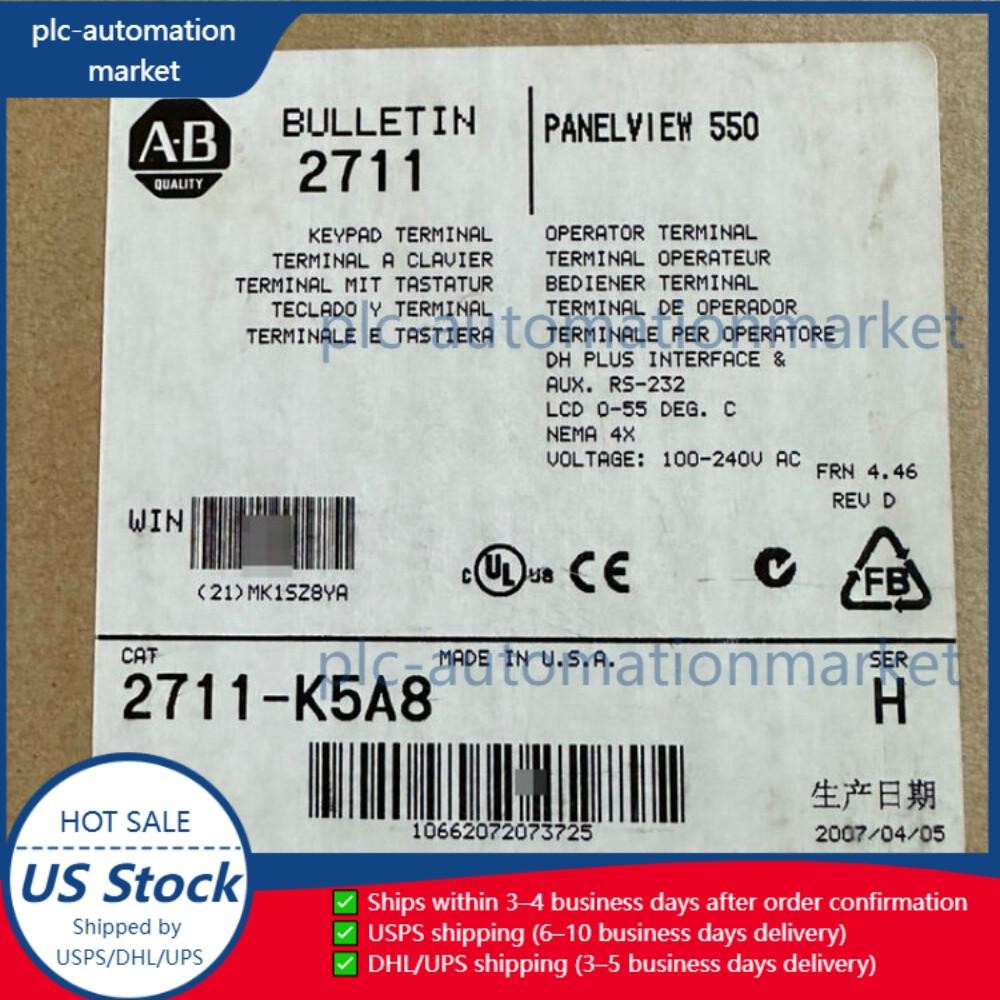 AB 2711-K5A8 PanelView Standard Terminal 2711-K5A8 AB US Free Tax