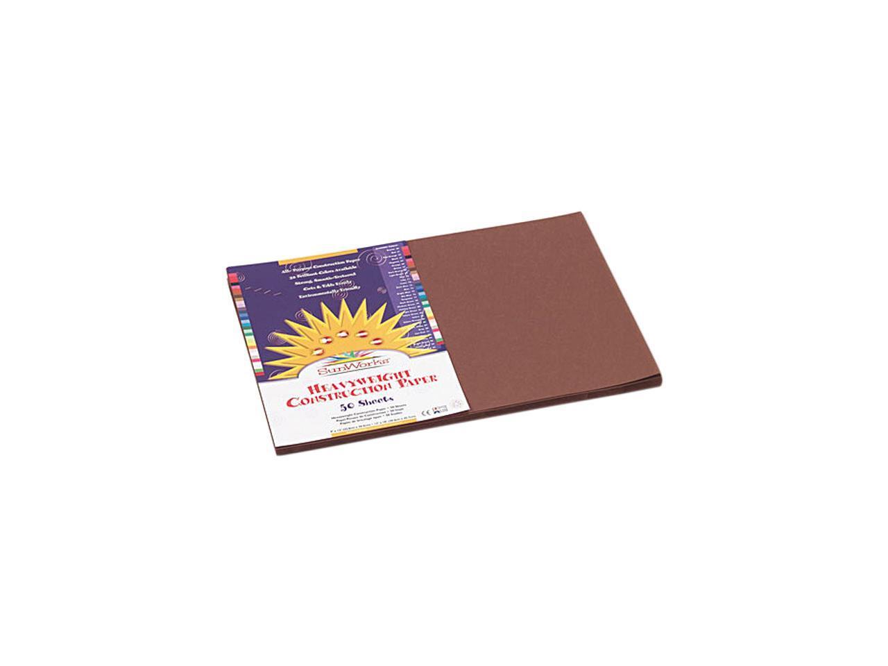 Construction Paper, 58 Lbs., 12 X 18, Dark Brown, 50 Sheets/Pack