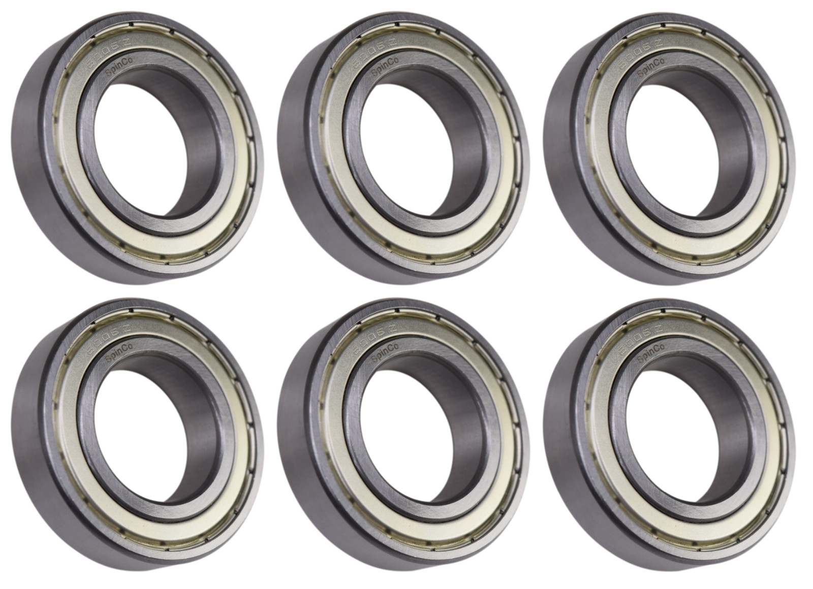 (6 Each) 6006-ZZ, 6006-2Z, 9106KDD Shielded Radial Ball Bearing 30X55X13 SpinCo