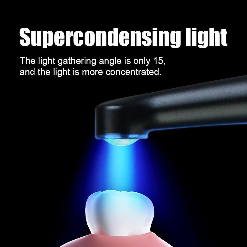 Dental Wireless LED Curing Light 3300mW Cordless Resin Cure Lamp Tooth Whitening