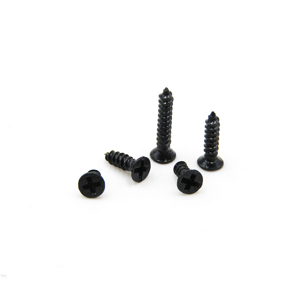 Black Small Self Tapping Screws Phillips Flat Head Micro M1 M1.2 M1.4 M1.6 M1.7