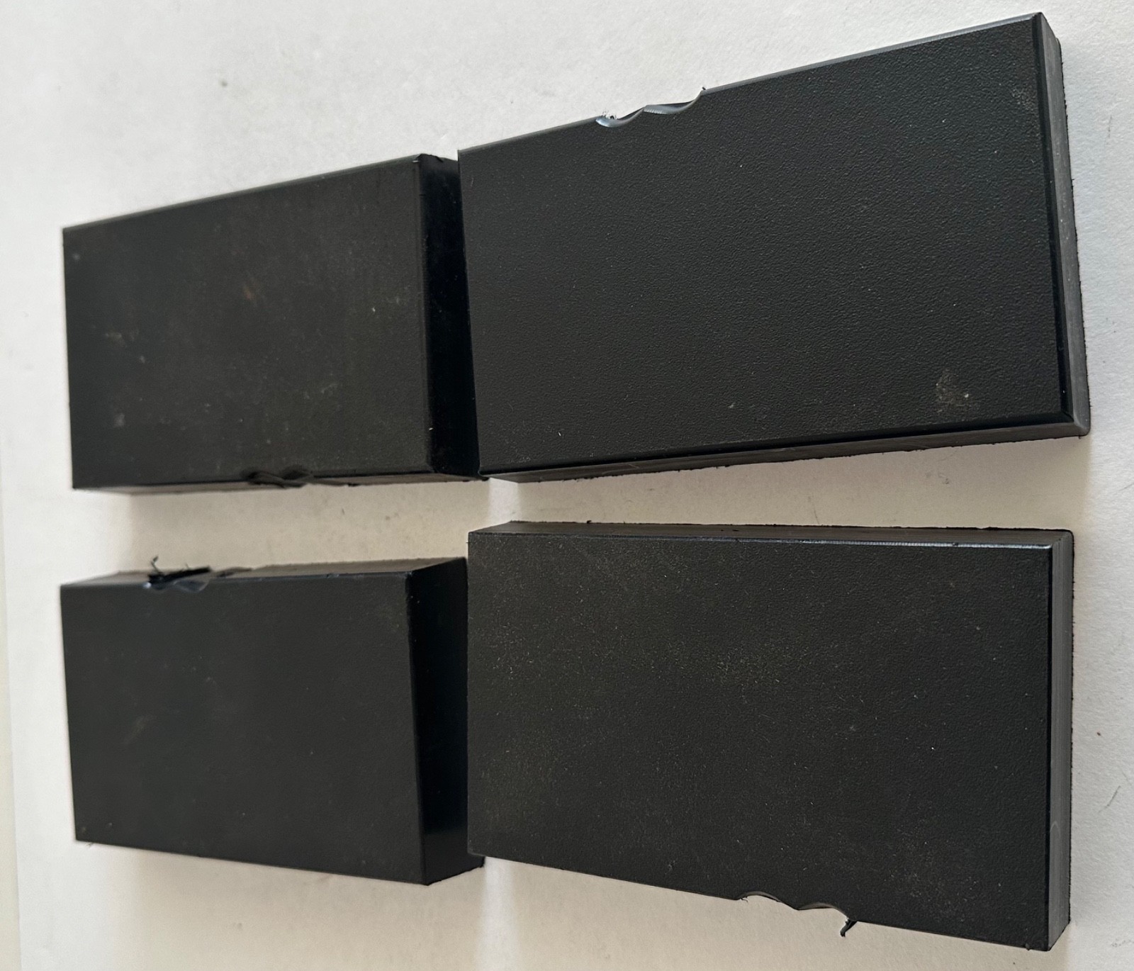 4 pcs King Starboard 1 inch thick Black 3” x 5”