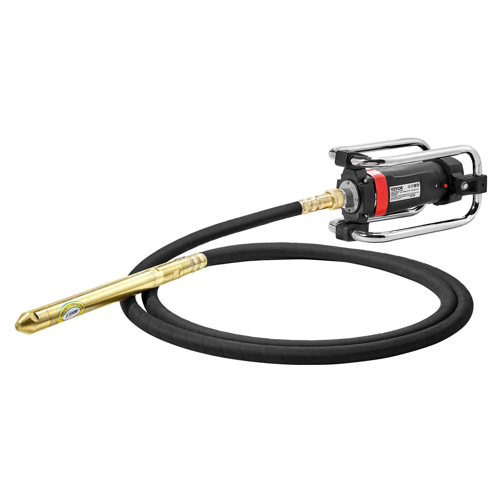 VEVOR Electric Concrete Vibrator 1500W 14-3/4 feet Poker to Remove Air Bubbles