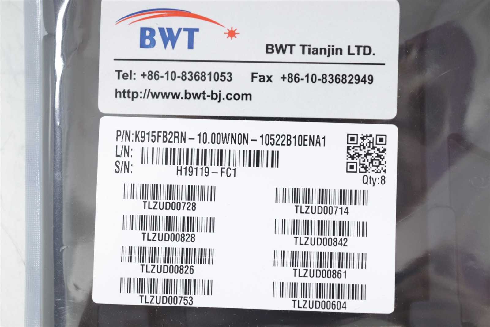 Set of 2x NEW BWT K915FB2RN-10.00W Laser Fiber Optical Cable Diode 10W/915nm