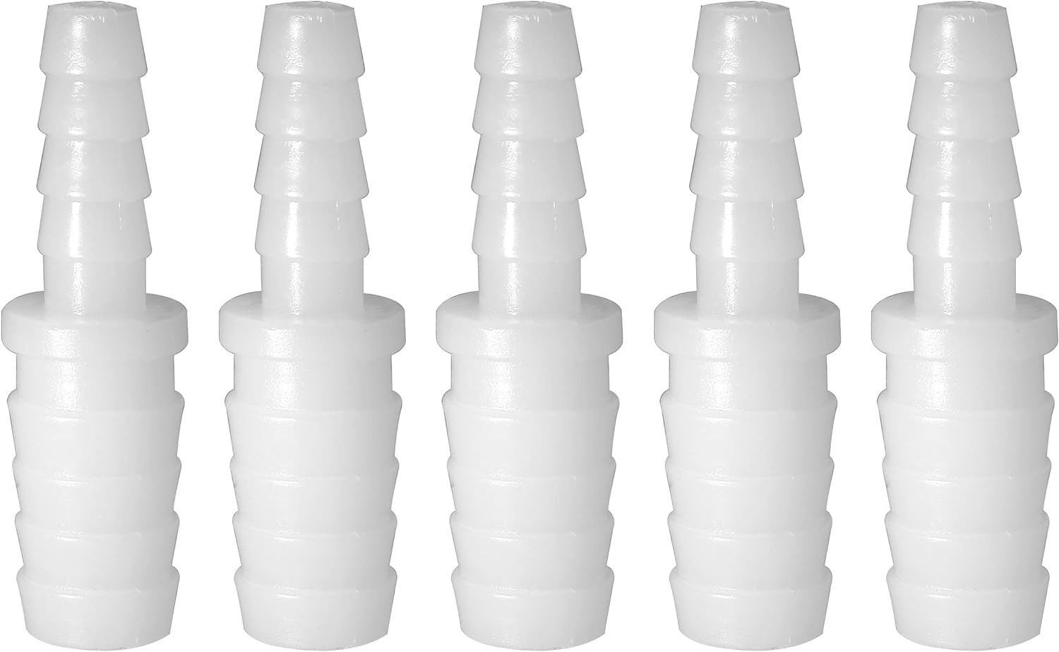 5Pcs Plastic Hose Barb Reducer Fitting, 3/8″ to 1/4″ Hose Barb Union Adapter Con