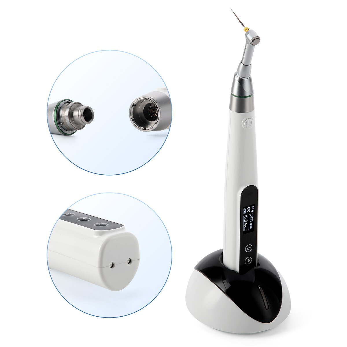 AZDENT Dental Cordless LED 16:1 Endo Motor Contra Angle /Root Canal Apex Locator