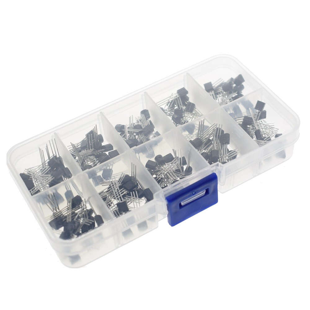 200pcs/Box Bipolar Junction Transistor BJT NPN PNP Assortment Kit 10 value Pack