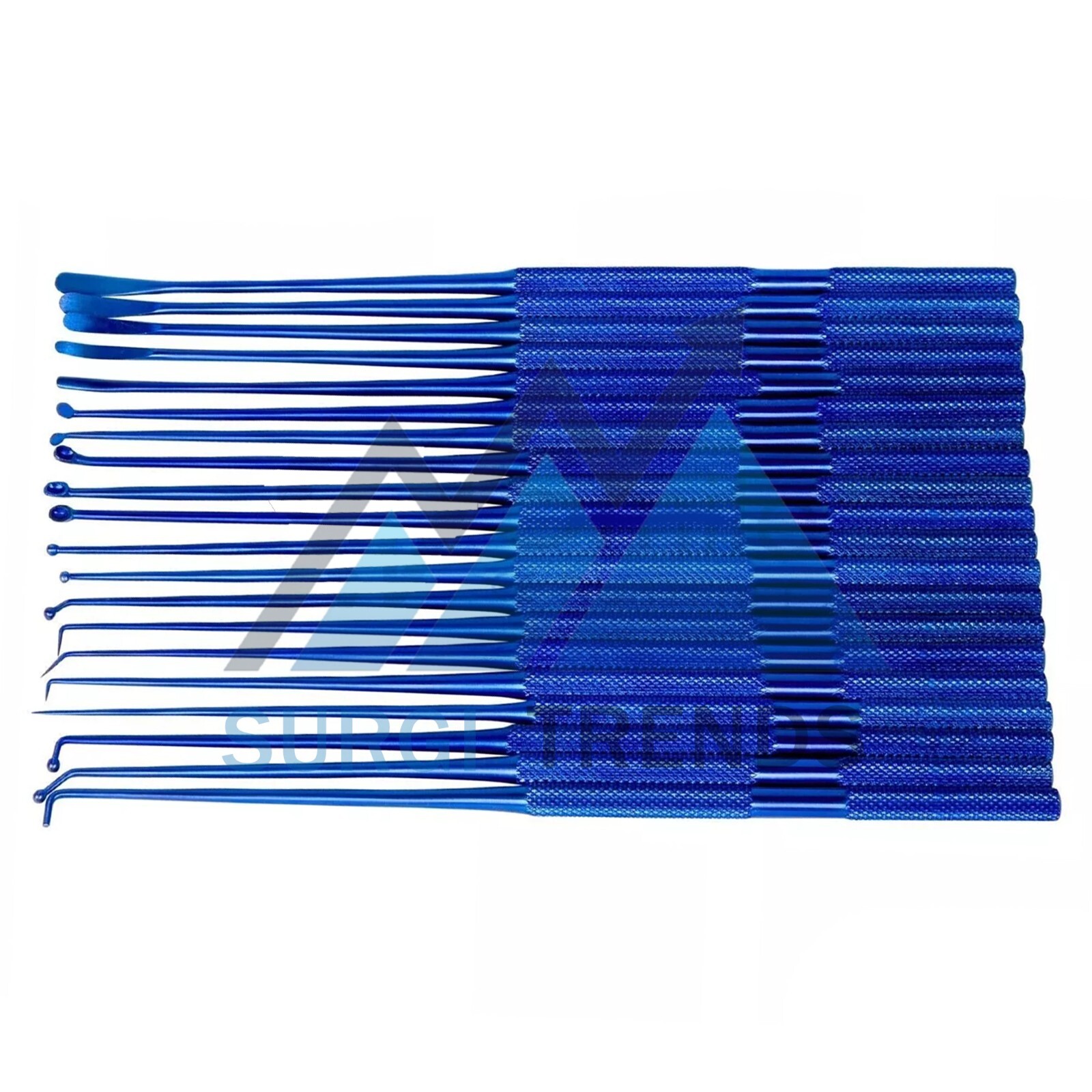 Rhoton Micro Dissector Expanded Blue 20 PCS Set Surgical Instruments Orthopedics