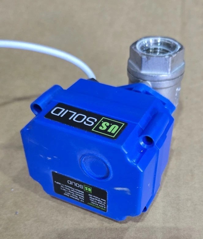 U.S. Solid Motorized Ball Valve 1/2 in SS 9-24V AC/DC