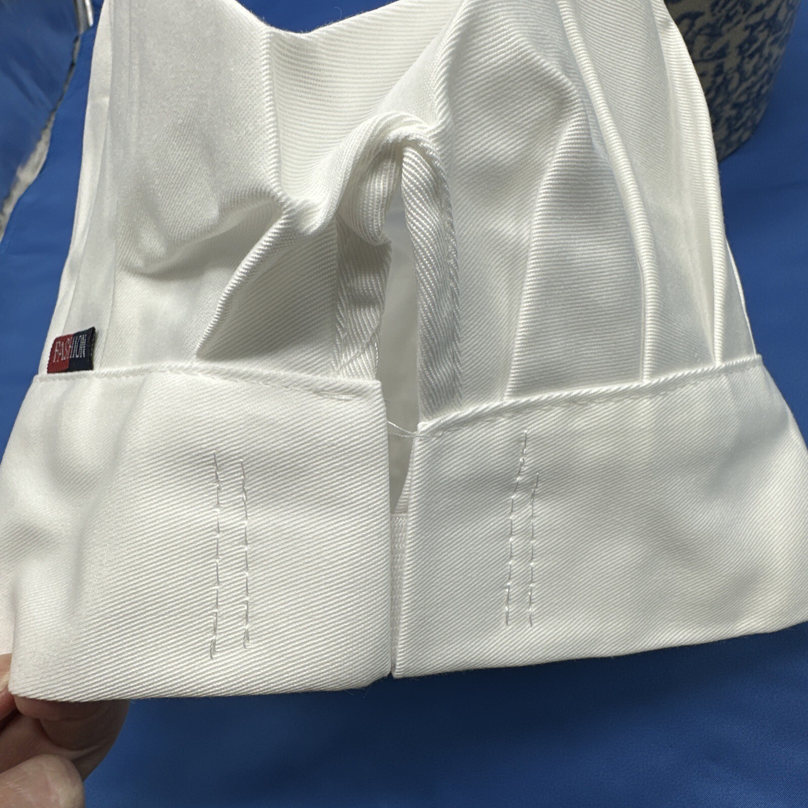 2 Chef Hat White Fashion Brand Fits 22 Inch With Elastic Stretch To 24 Inch NIP