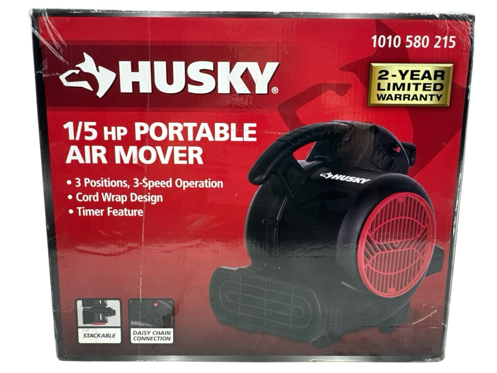 Husky 1/5 HP Air Mover Blower Fan 3-Speed 3-Position 1010580215 (OB)