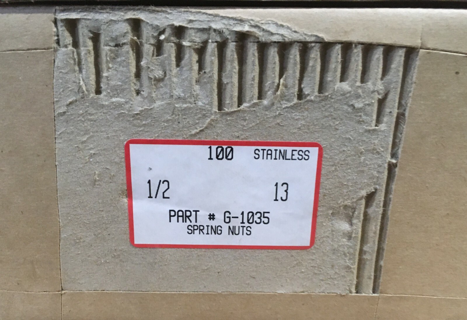 (Box of 100) Globe Strut G-1035 Stainless Steel 1/2″ Spring Nuts ( Power-Strut )
