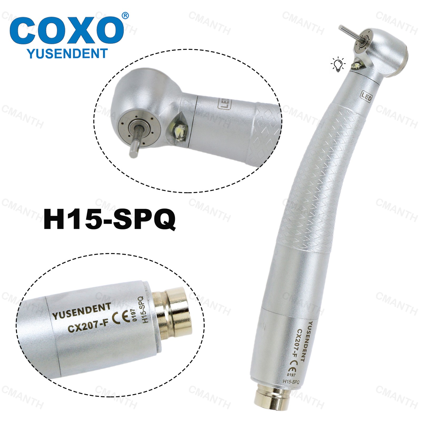 US COXO Dental High Speed Handpiece E Generator Self Power 2/4 Hole For NSK