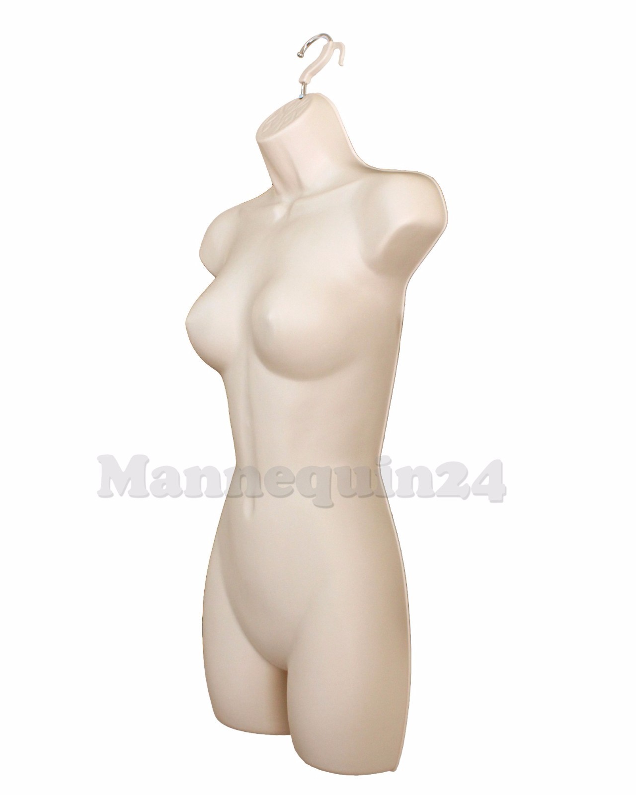 3 PACK FLESH FEMALE MANNEQUIN DRESS FORMS w/ HANGERS – WOMEN HANGING TORSOS