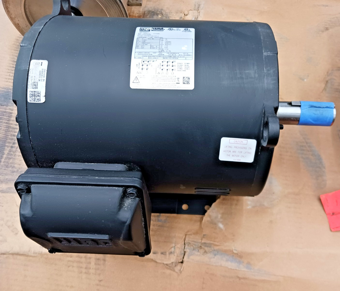 New Weg 10 Hp Ac Electric Motor 213/5T Frame 230/460 Vac 1770 Rpm ODP