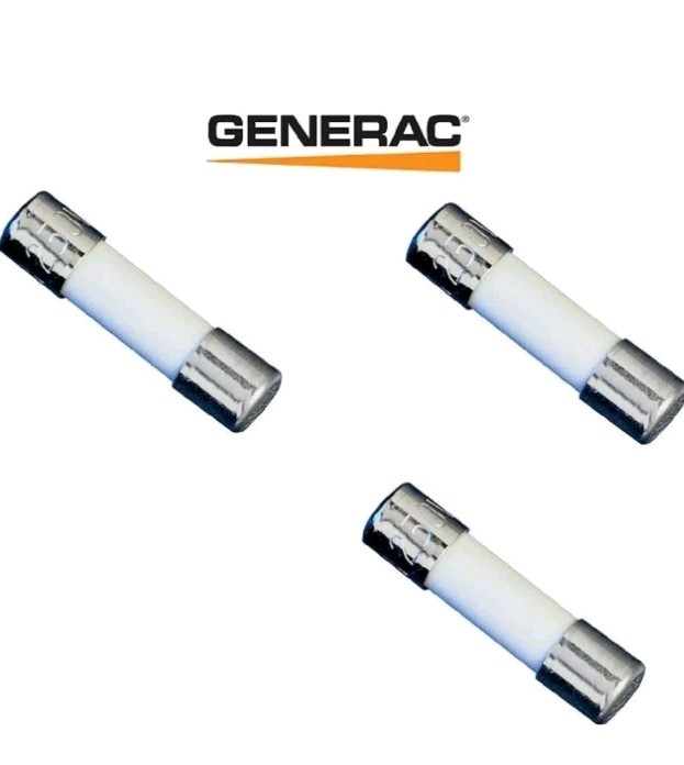 3 NEW GENUINE OEM GENERAC 10000005117 FUSES 6.3A 250VAC 5MMX20MM 6.3 AMP..
