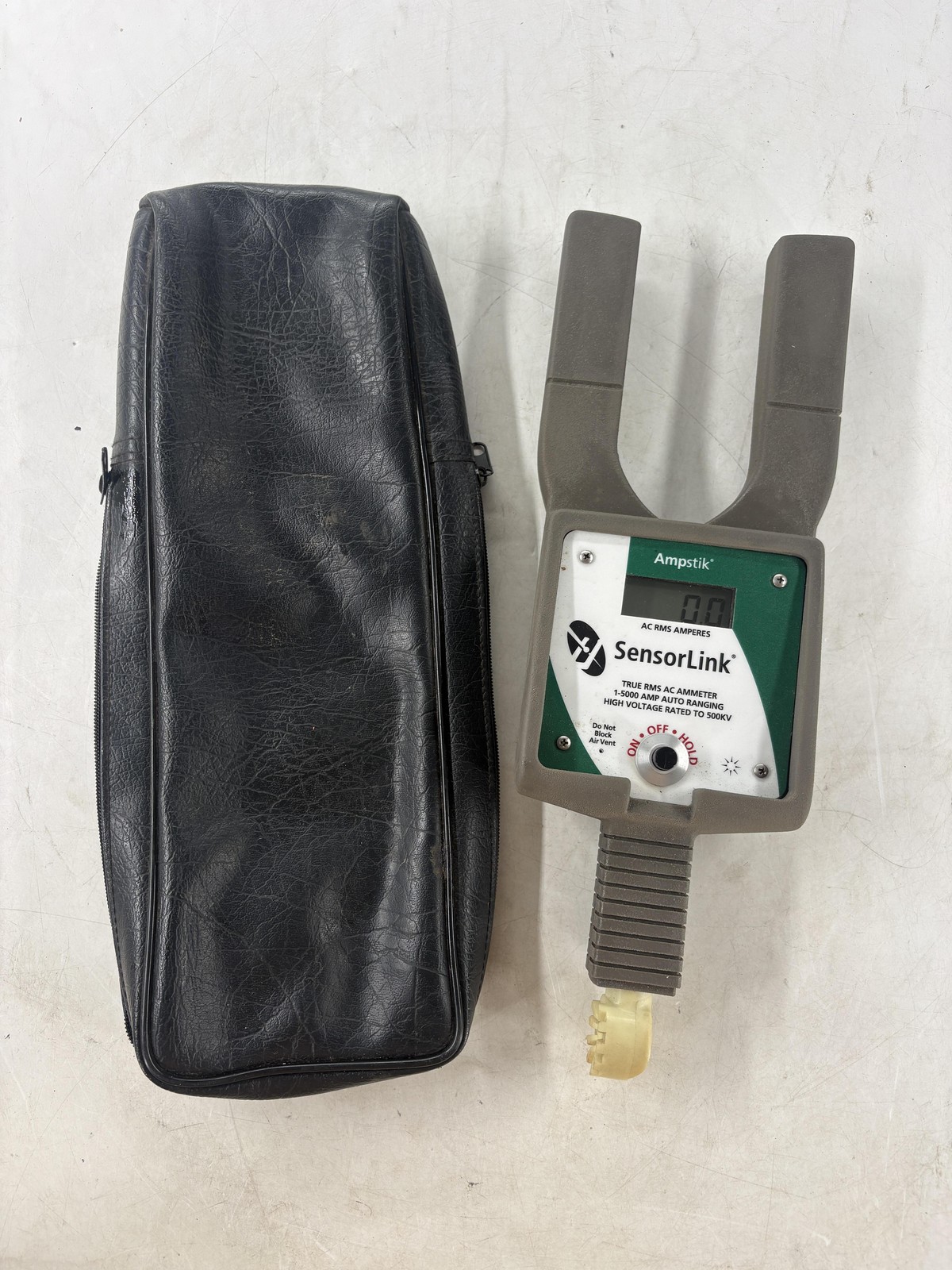 SensorLink Ampstik True RMS AC Ammeter 1-5000A Auto-Ranging Clamp Meter Gray USA