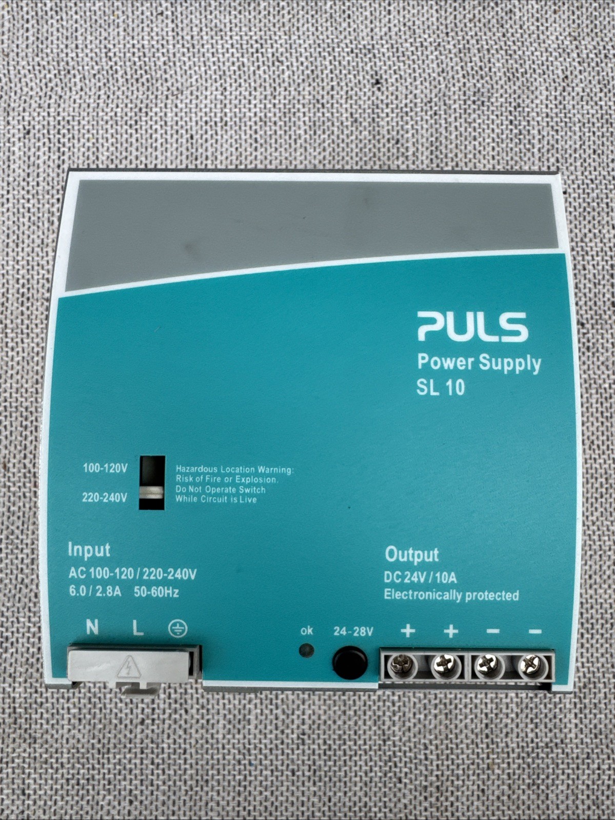 Puls SL10.100 DIN Rail Power Supply 1PH 24VDC 10A 240W