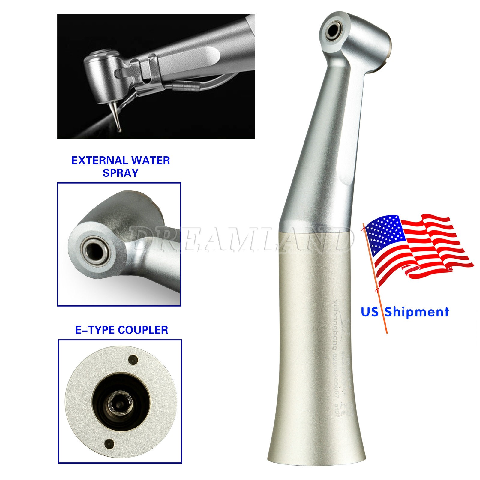 NSK Style Dental Slow Low Speed Handpiece Straight Contra Angle Air Motor EP