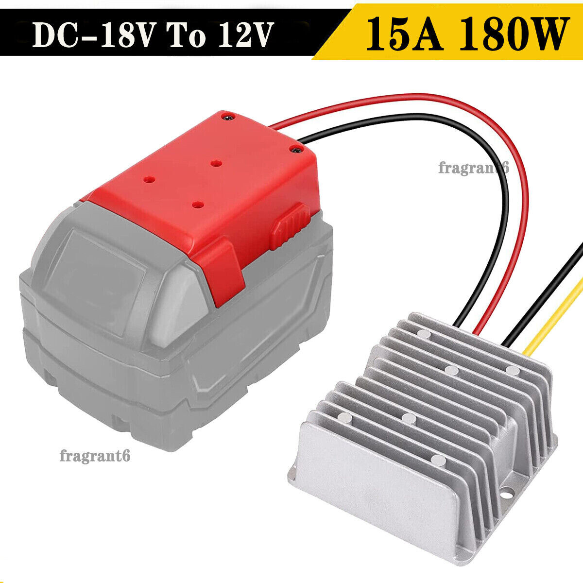 DC 18V To 12V Step Down 15A 180W DIY Adapter Converter For Milwaukee Regulator