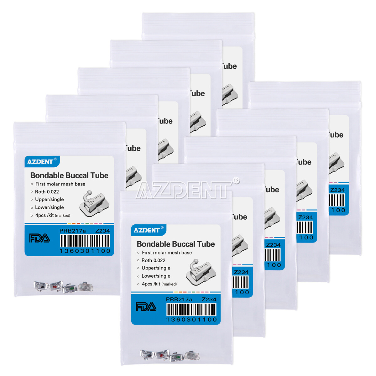 Tubo bucal de ortodoncia Dental Roth022 1er Molar Bondable No-con Láser de sopor