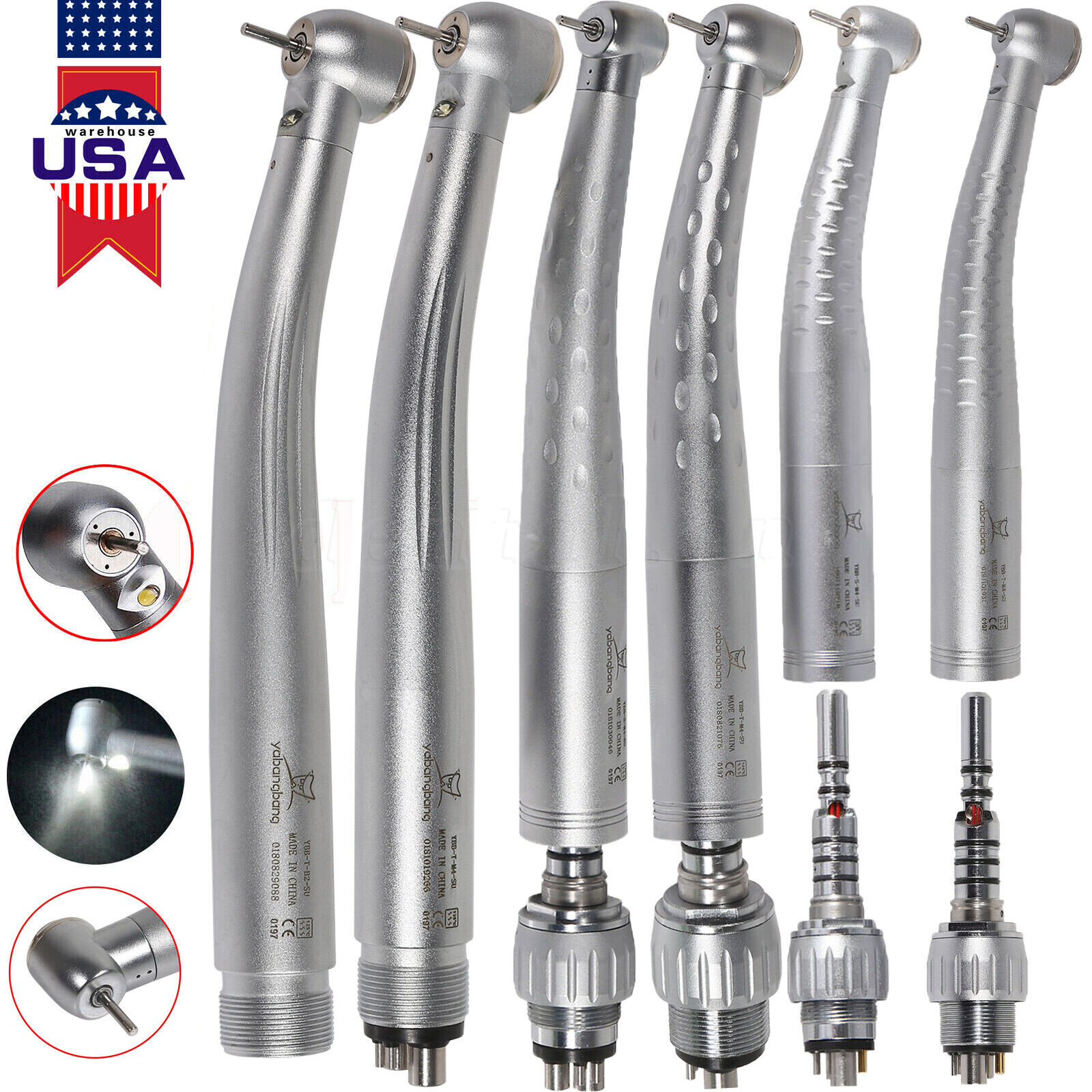 KaVo Style Dental High Speed 4/6Hole (Quick Connect) (LED) Push Button Handpiece