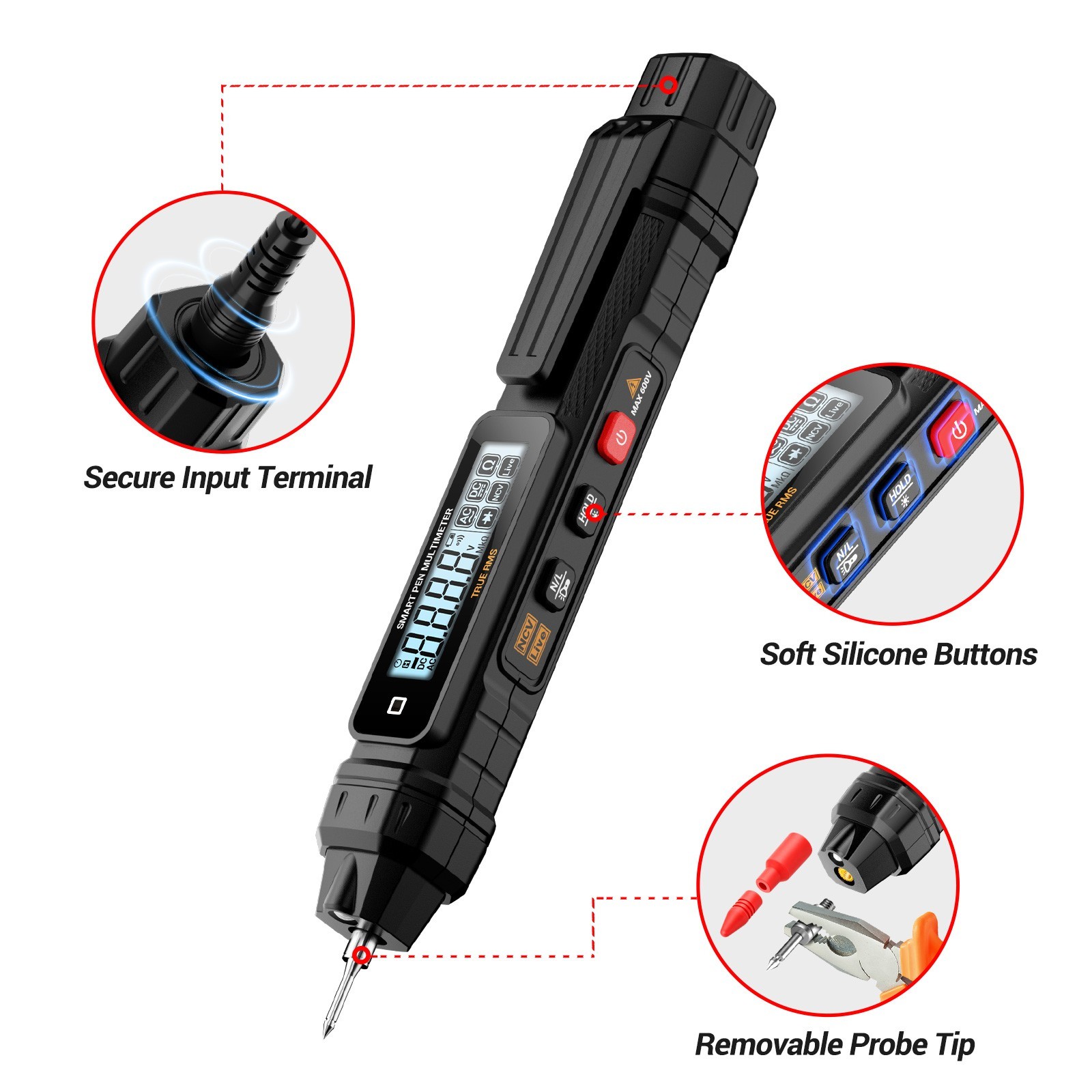 ANENG Digital Pen Multimeter AC DC Voltage Tester Voltmeter NCV Auto Range US