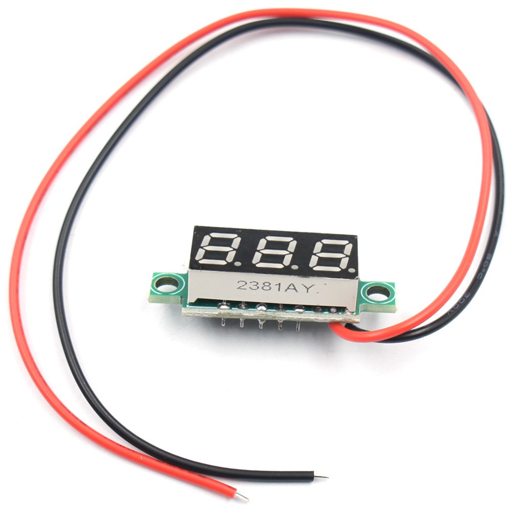 DC 2.4-30V 2-Wire Voltmeter 3-Digit LED Display Panel Volt Meter Voltage Tester