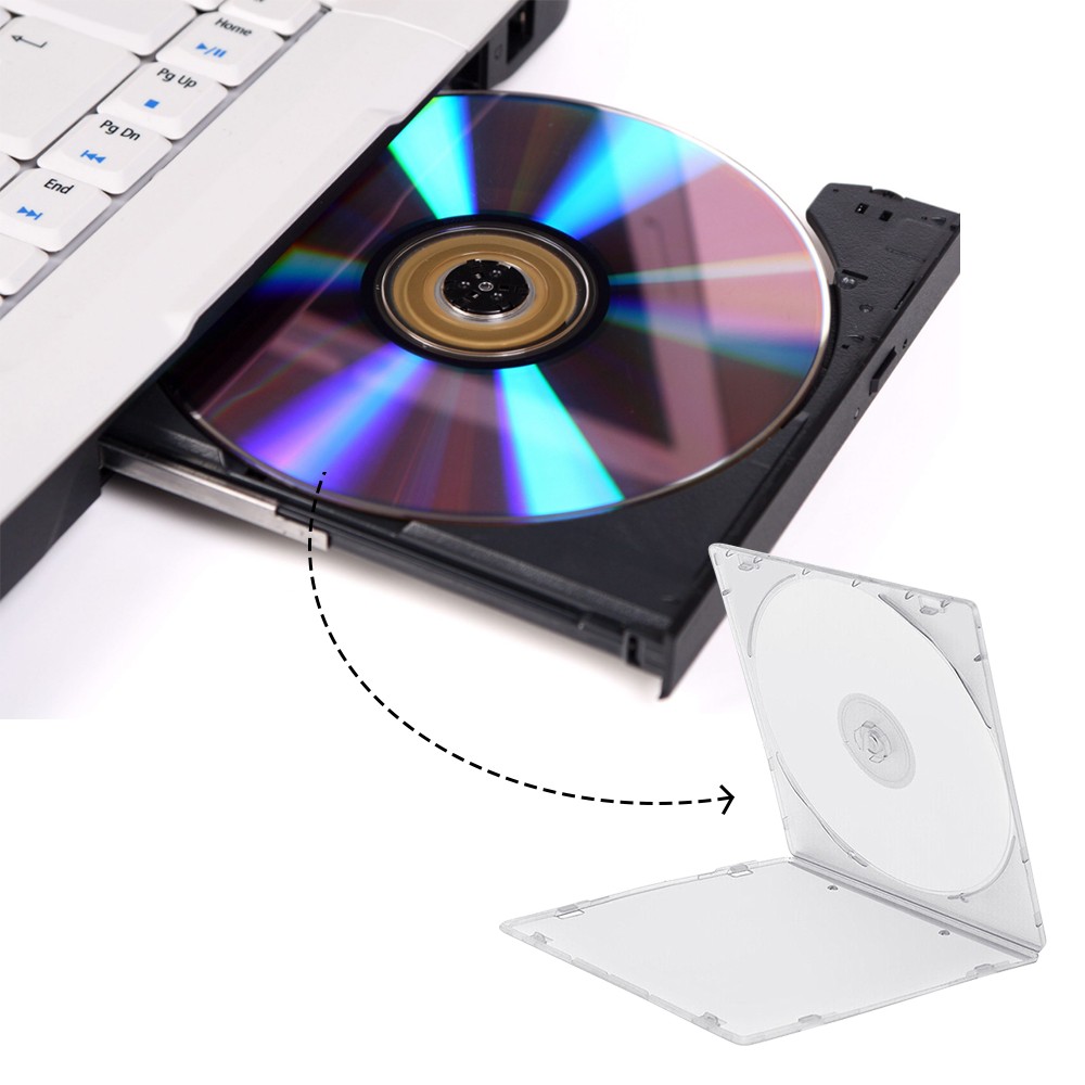 10-100 Pack Clear Single CD DVD Case PP Poly Plastic Cases Holder Storage Box