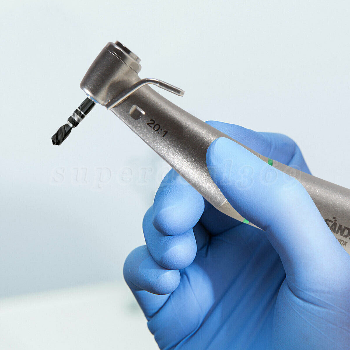 10 Pcs Dental 20:1 Implant Handpiece Contra Angle Fiber Optic 75Ncm NSK Ti Max