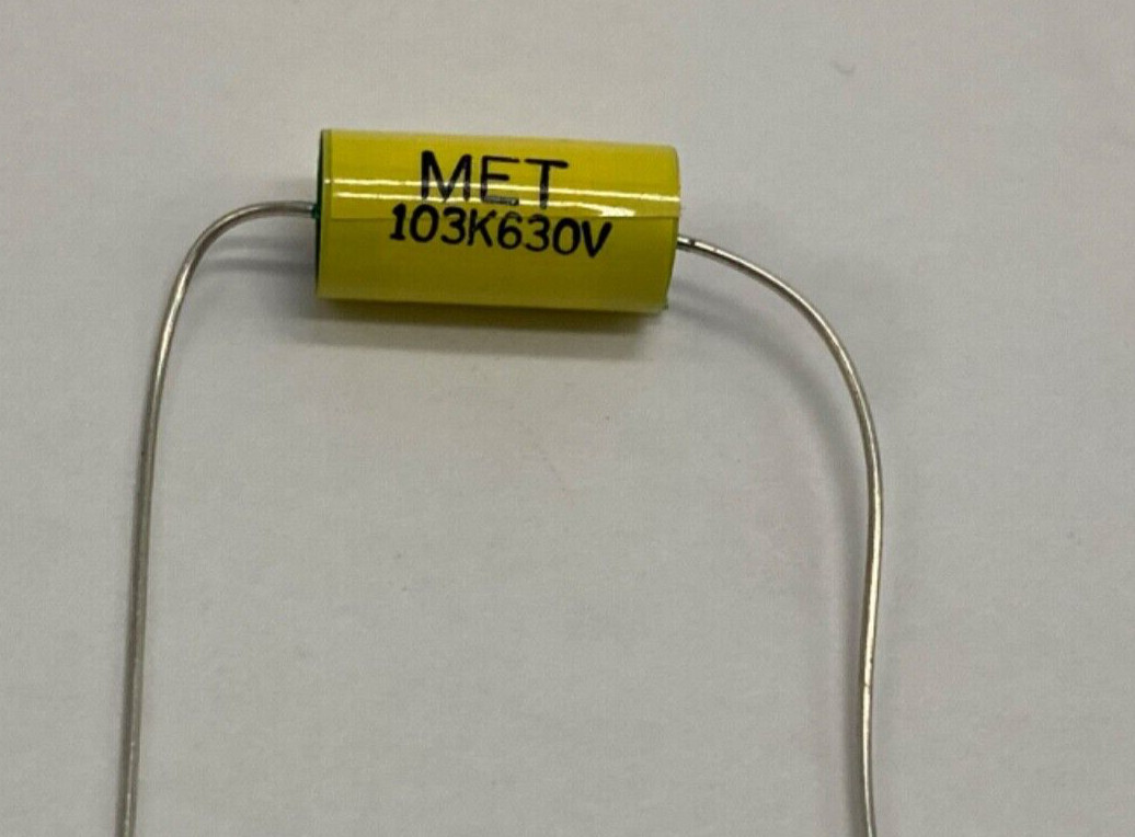 MET metalized polyester film capacitor axial lead 0.01uf/630V, 103K630V