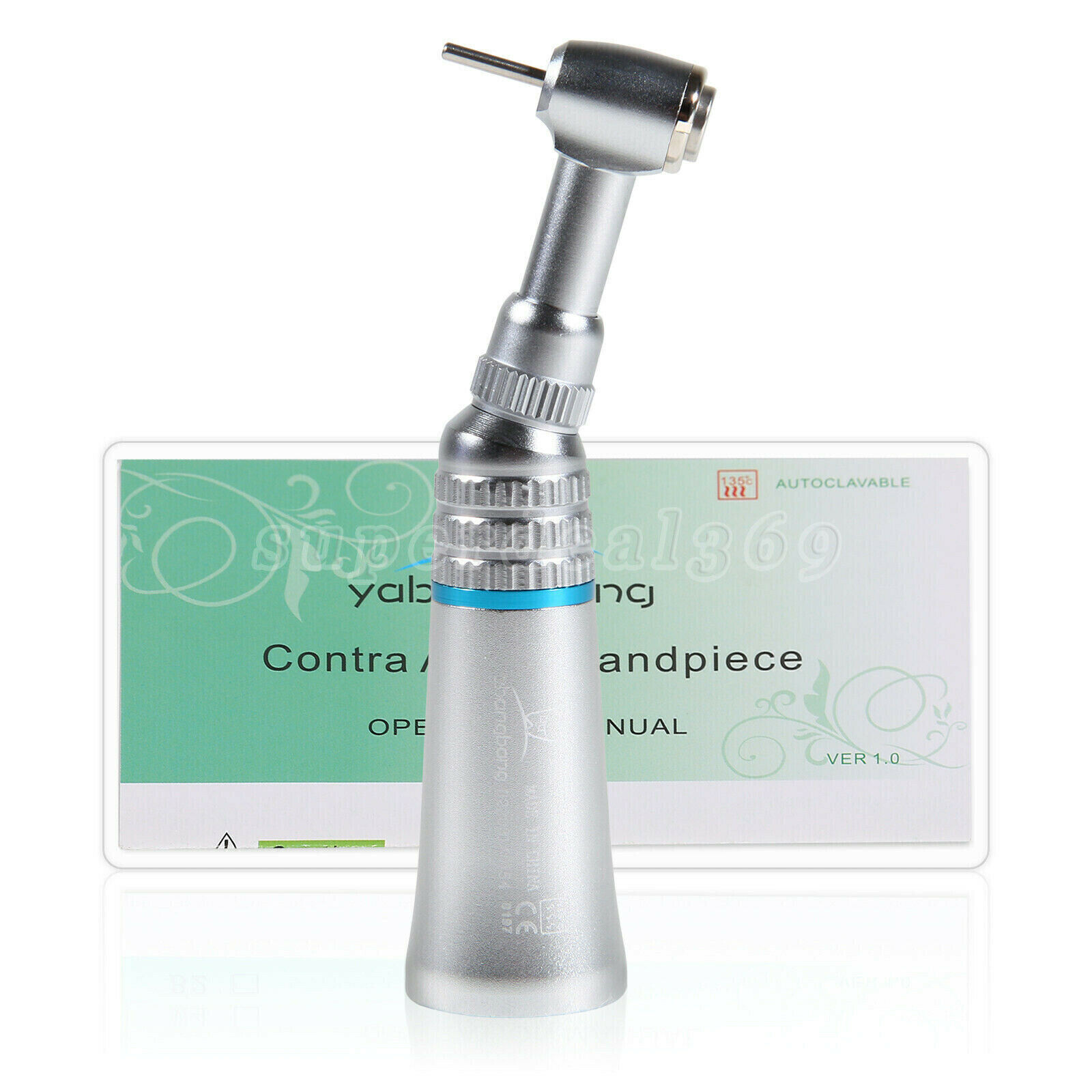 1-5Pcs Dental Low Speed Contra Angle Handpiece Push E-type Fit FG 1.6mm Burs OR