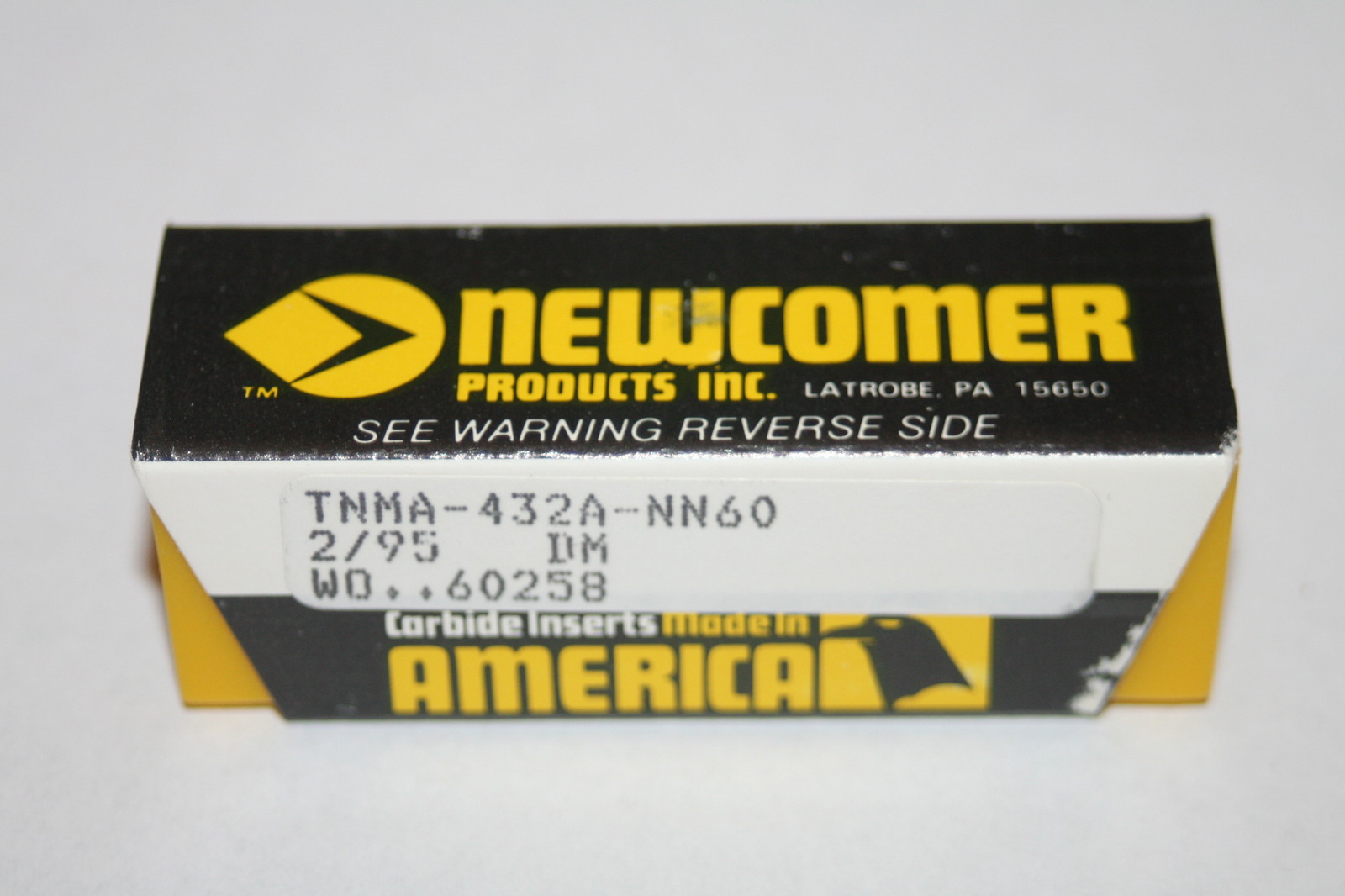 (Lot of 10) Newcomer TNMA-432A TiN COATED CARBIDE INSERTS, GRADE: NN60 * NEW