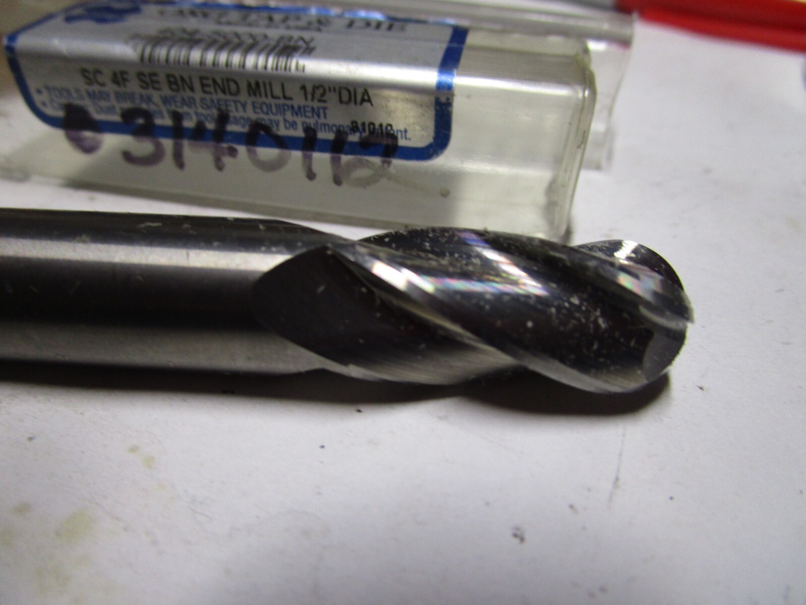 OSG End Mill, Carbide, 1/2, 4 FL, SGL Ball End