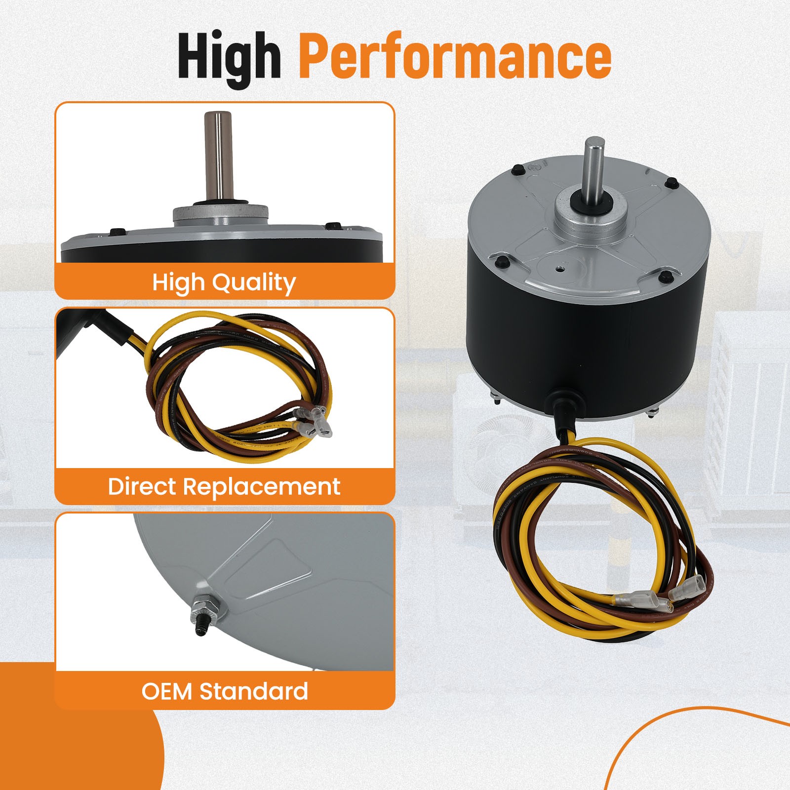 Condenser Motor Fan For Genteq GE 5KCP39EGS070S 5KCP39EGY823S 3905 60Hz 1.4A