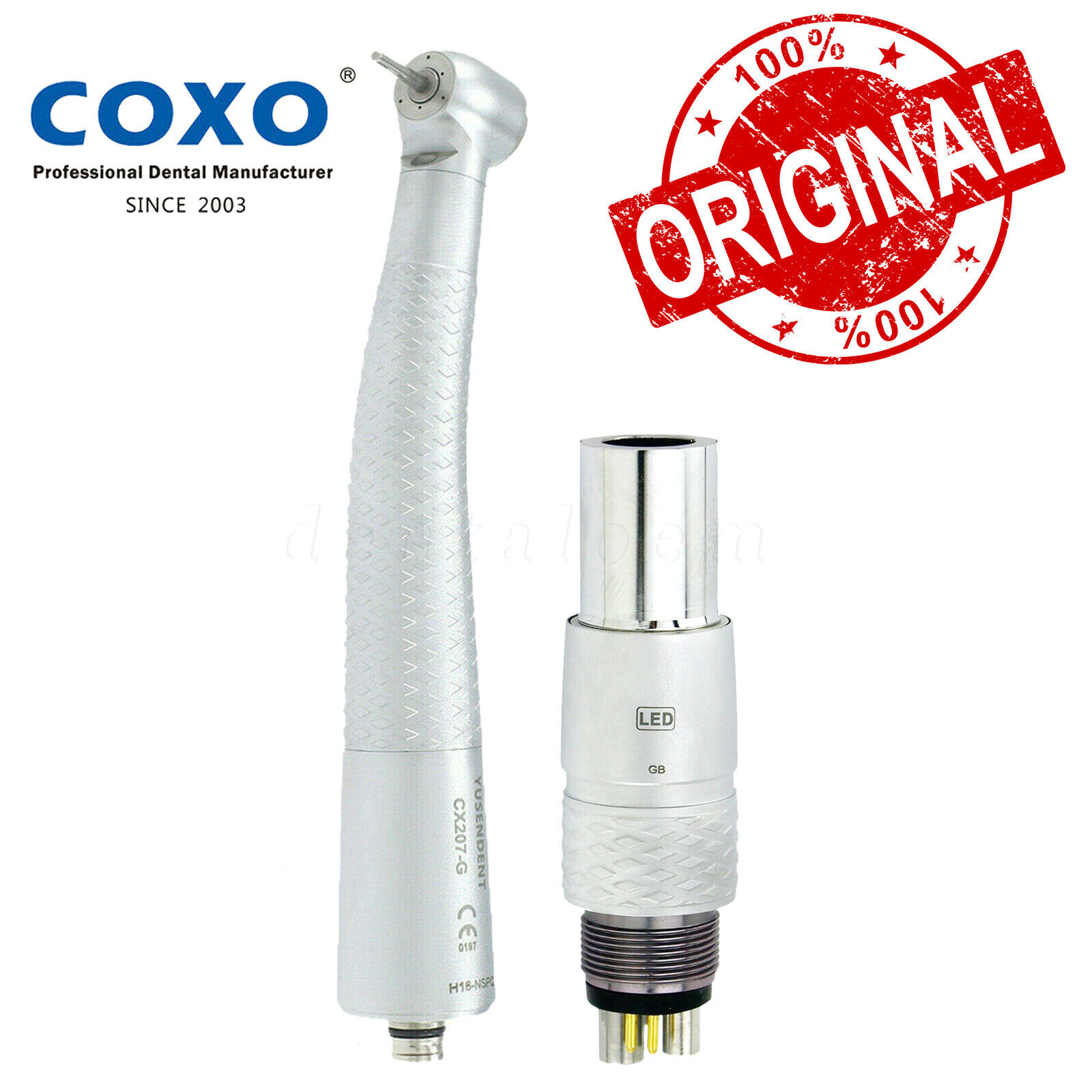 COXO YUSENDENT CX207-G Dental Fiber Optic LED High Speed Handpiece Air Turbine