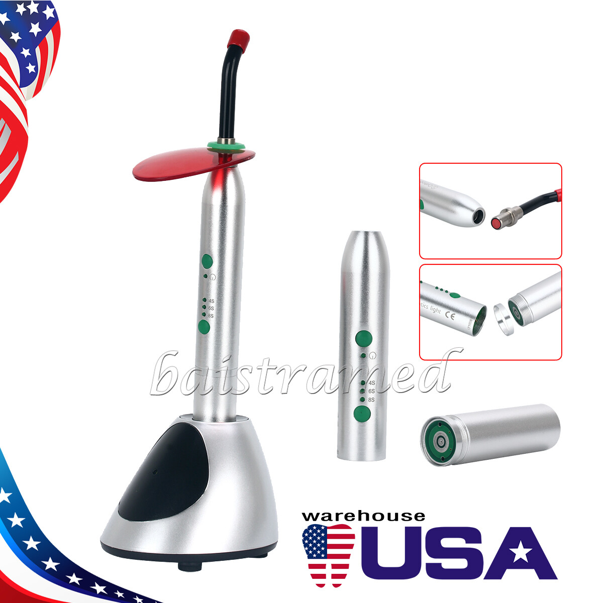 Wireless Dental Orthodontics LED Curing Light YS-C 2700mw/c㎡ Resin Cure Lamp