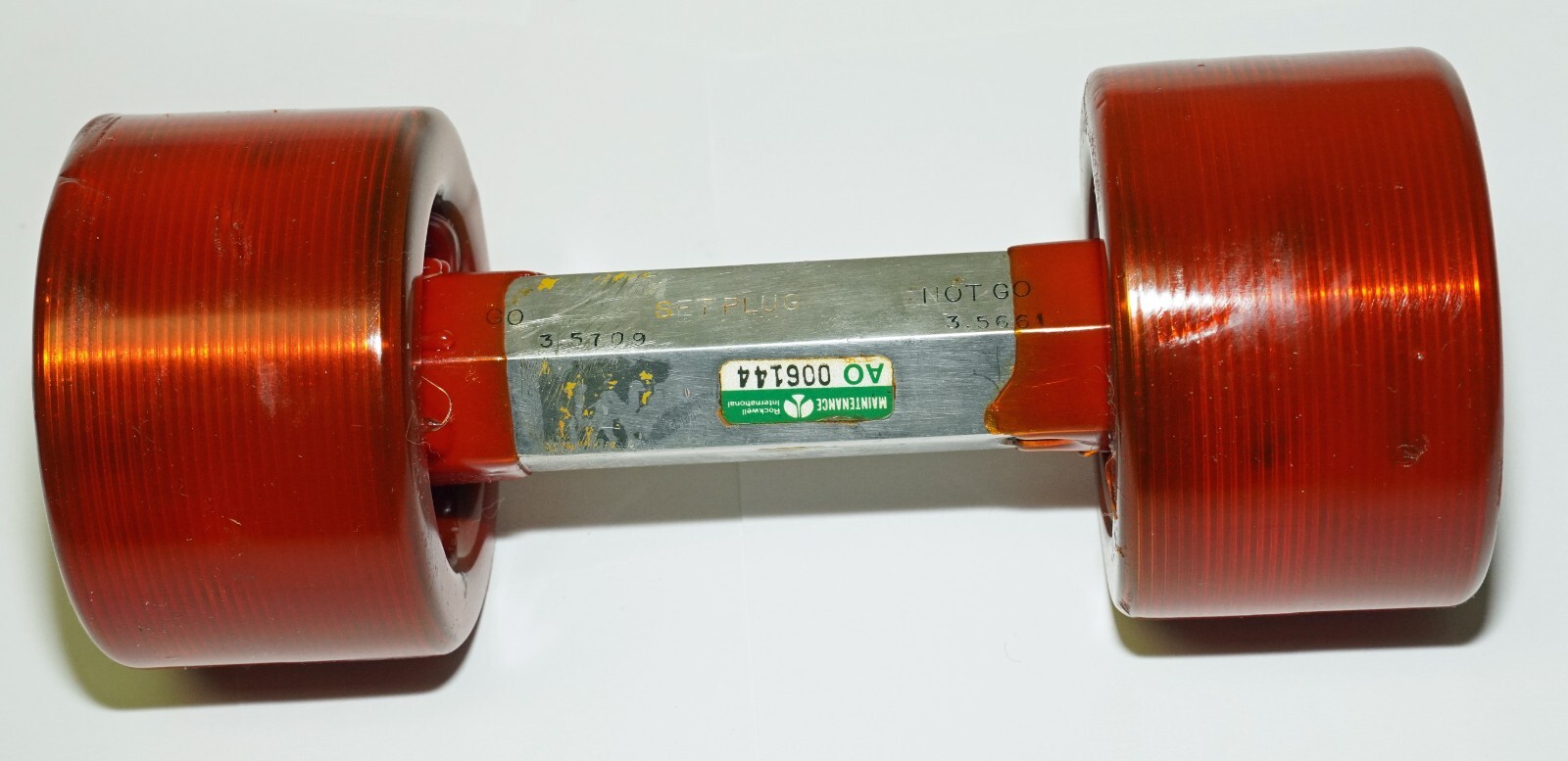 PW 3-5/8-12 N-3A Set Plug Thread Gage Go 3.5709 NoGo 3.5661 USA