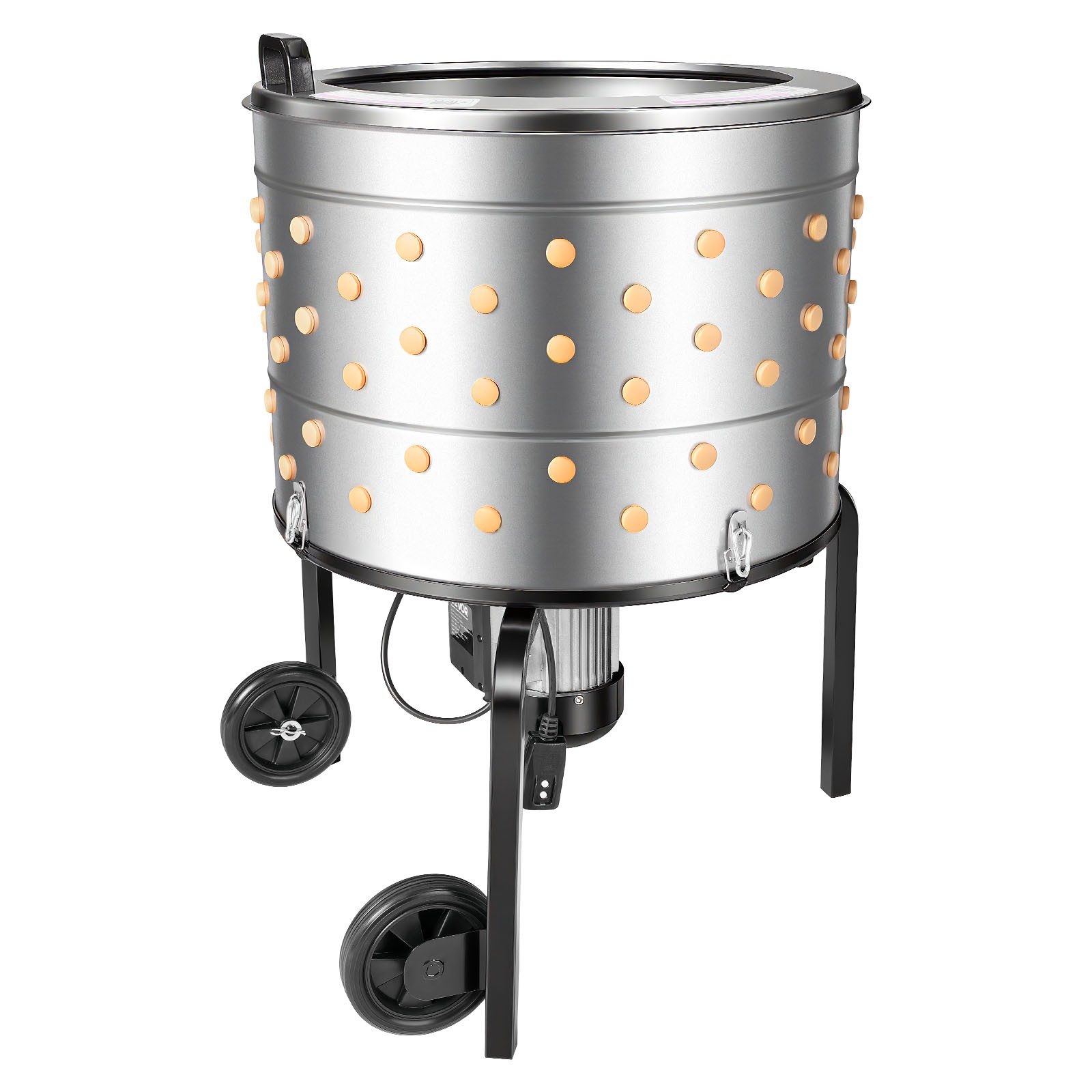 VEVOR 25.6″ Electric Chicken Plucker Machine 1200W & 275RPM 158 Fingers & Wheels