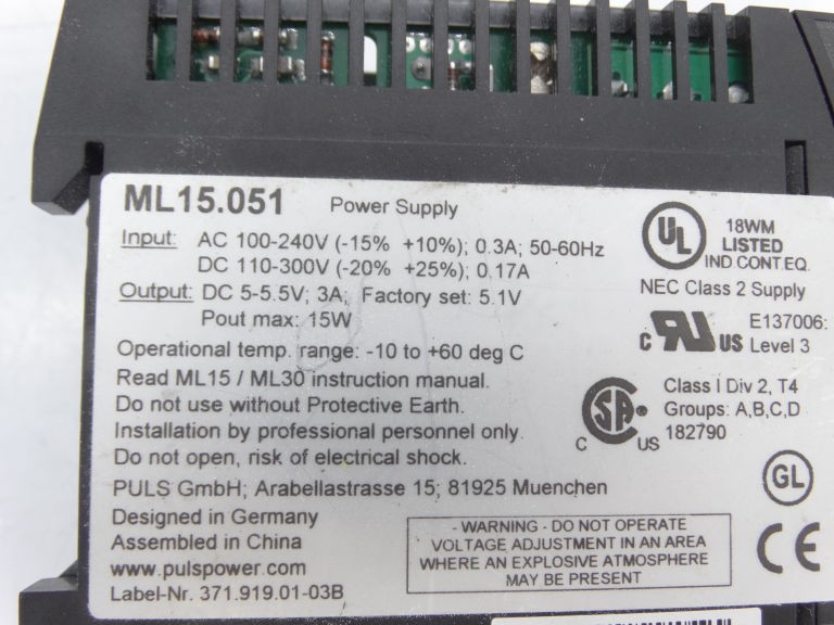 PULS ML15.051 Power Supply