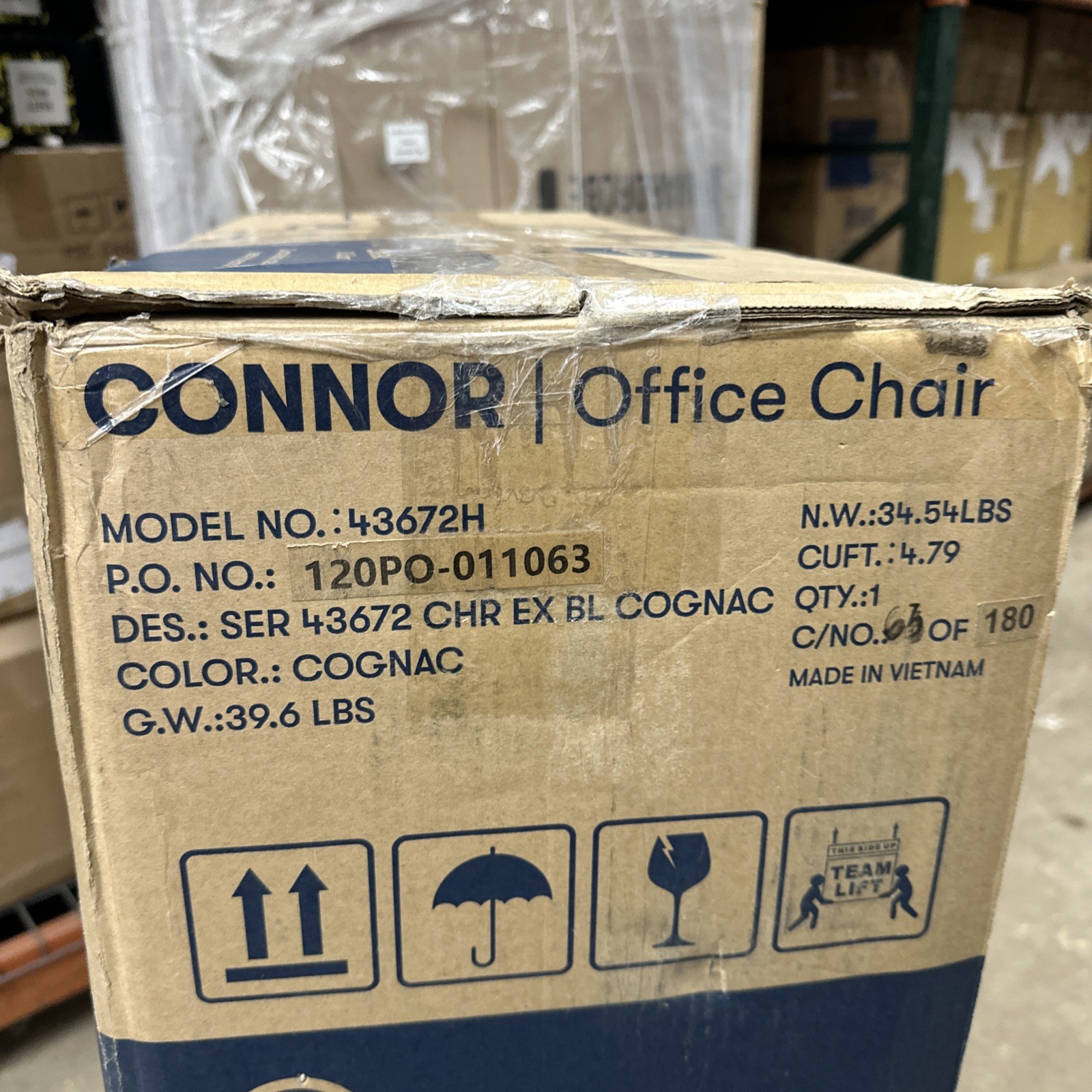 Serta Connor Modern Leather Cognac 43672H